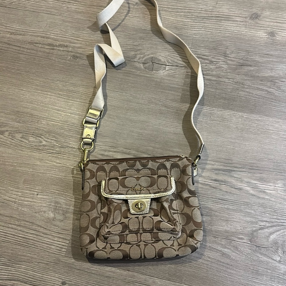 vintage coach bag with front pouch